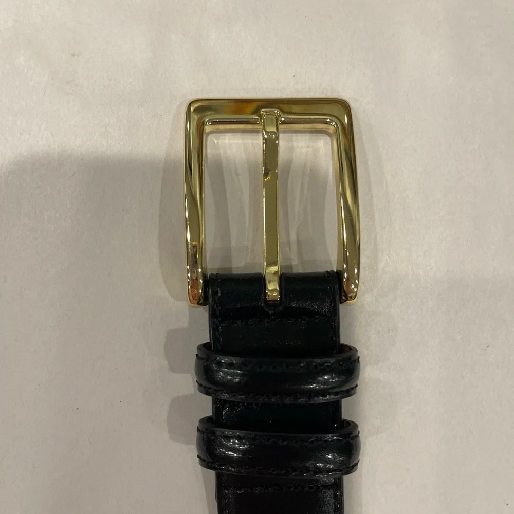 Torino Men’s Leather Belt Black Cowhide Size 46 Style 4530 Dress Casual